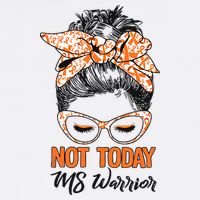 No Today Messy Bun Multiple Sclerosis Ms Awareness Multiple Sclerosis Button