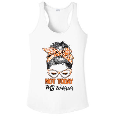 No Today Messy Bun Multiple Sclerosis Ms Awareness Multiple Sclerosis Ladies PosiCharge Competitor Racerback Tank