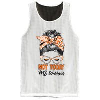 No Today Messy Bun Multiple Sclerosis Ms Awareness Multiple Sclerosis Mesh Reversible Basketball Jersey Tank