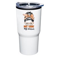 No Today Messy Bun Multiple Sclerosis Ms Awareness Multiple Sclerosis Tumbler