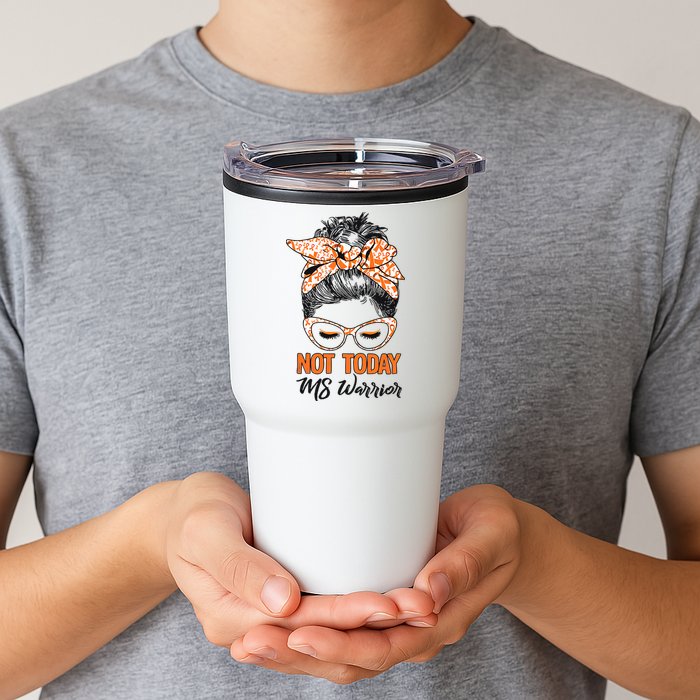 No Today Messy Bun Multiple Sclerosis Ms Awareness Multiple Sclerosis Tumbler