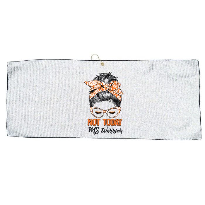 No Today Messy Bun Multiple Sclerosis Ms Awareness Multiple Sclerosis Large Microfiber Waffle Golf Towel
