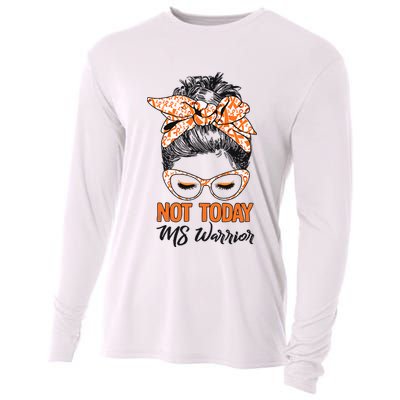 No Today Messy Bun Multiple Sclerosis Ms Awareness Multiple Sclerosis Cooling Performance Long Sleeve Crew