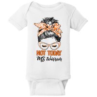 No Today Messy Bun Multiple Sclerosis Ms Awareness Multiple Sclerosis Baby Bodysuit