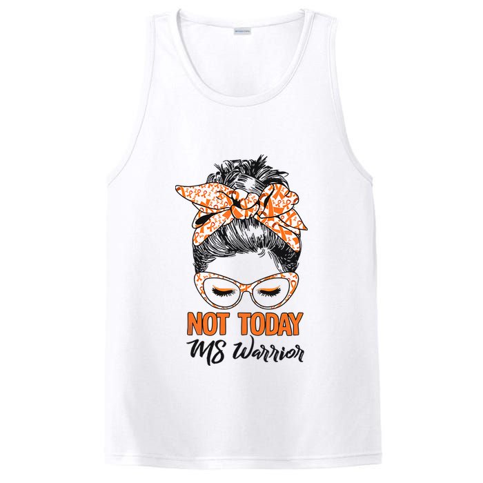 No Today Messy Bun Multiple Sclerosis Ms Awareness Multiple Sclerosis PosiCharge Competitor Tank