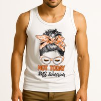 No Today Messy Bun Multiple Sclerosis Ms Awareness Multiple Sclerosis Tank Top