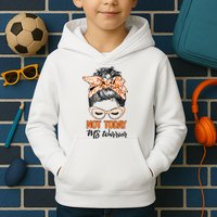No Today Messy Bun Multiple Sclerosis Ms Awareness Multiple Sclerosis Kids Hoodie