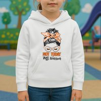 No Today Messy Bun Multiple Sclerosis Ms Awareness Multiple Sclerosis Kids Hoodie
