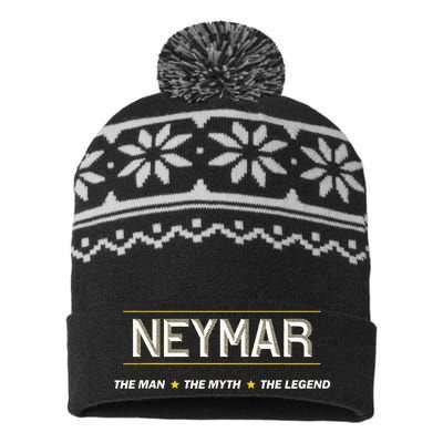 Neymar The Man The Myth The Legend Myth Legend Name USA-Made Snowflake Beanie