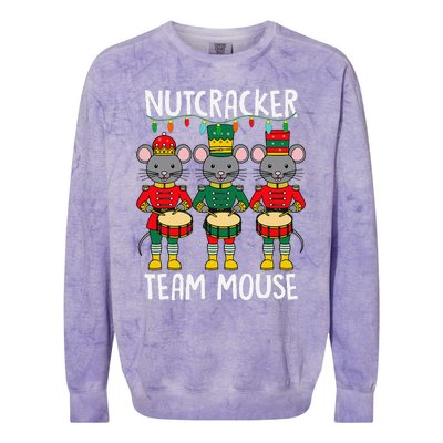 Nutcracker Team Mouse Xmas Mouse Soldier Toy Colorblast Crewneck Sweatshirt