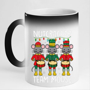 Nutcracker Team Mouse Xmas Mouse Soldier Toy 11oz Black Color Changing Mug