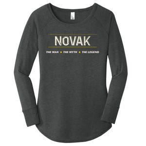 Novak The Man The Myth The Legend Myth Legend Name Women's Perfect Tri Tunic Long Sleeve Shirt