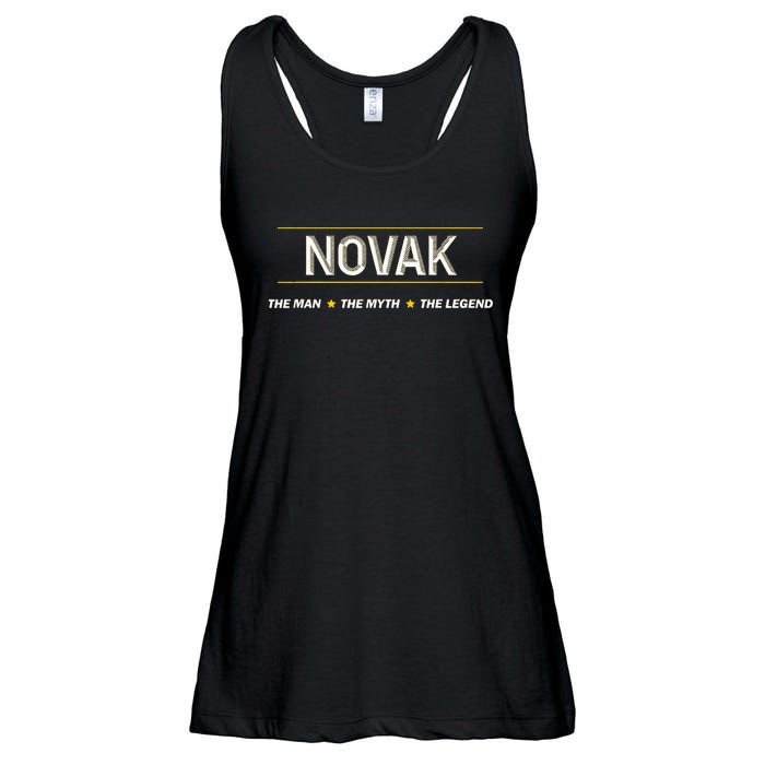 Novak The Man The Myth The Legend Myth Legend Name Ladies Essential Flowy Tank