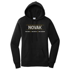 Novak The Man The Myth The Legend Myth Legend Name Women's Pullover Hoodie