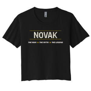 Novak The Man The Myth The Legend Myth Legend Name Women's Crop Top Tee