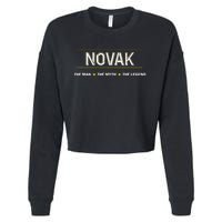 Novak The Man The Myth The Legend Myth Legend Name Cropped Pullover Crew