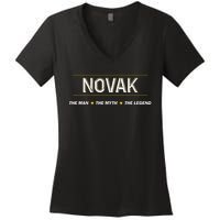 Novak The Man The Myth The Legend Myth Legend Name Women's V-Neck T-Shirt