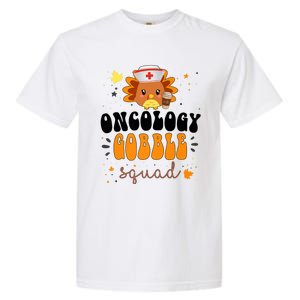 Nurse Turkey Matching Oncology Gobble Squad Thanksgiving Garment-Dyed Heavyweight T-Shirt