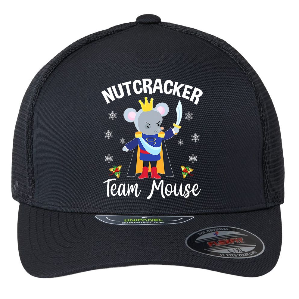 Nutcracker Team Mouse Holiday Christmas Boy Girls Flexfit Unipanel Trucker Cap