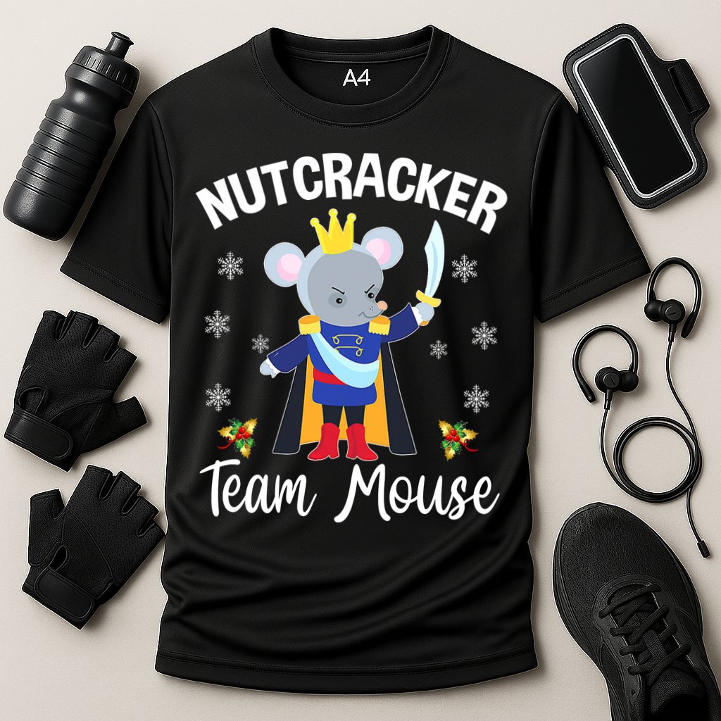 Nutcracker Team Mouse Holiday Christmas Boy Girls Cooling Performance Crew T-Shirt