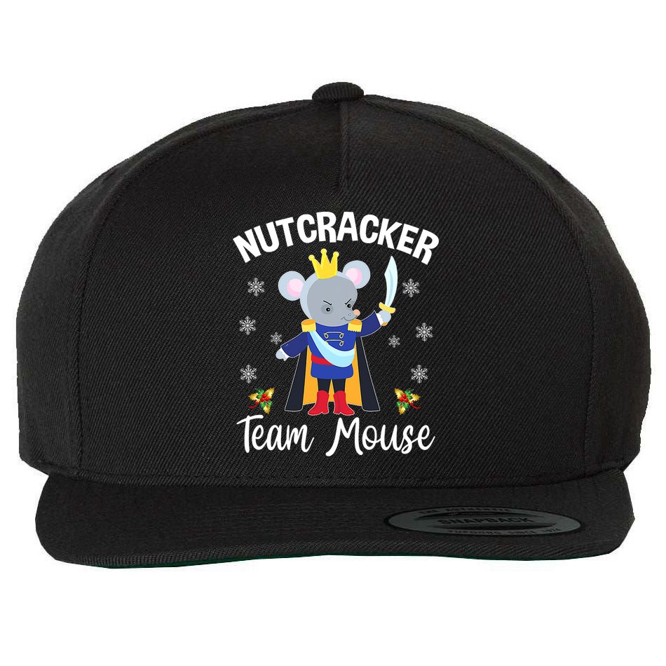 Nutcracker Team Mouse Holiday Christmas Boy Girls Wool Snapback Cap