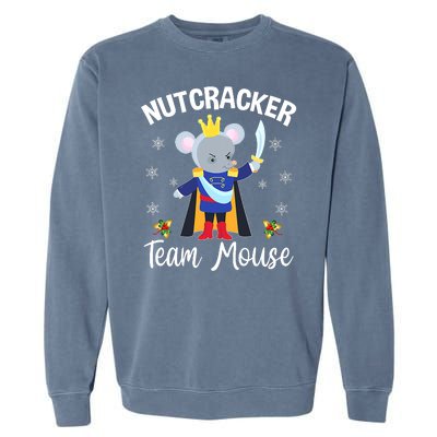 Nutcracker Team Mouse Holiday Christmas Boy Girls Garment-Dyed Sweatshirt