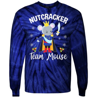 Nutcracker Team Mouse Holiday Christmas Boy Girls Tie-Dye Long Sleeve Shirt