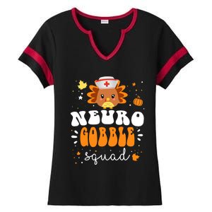 Neurology Turkey Matching Neuro Gobble Squad Thanksgiving Great Gift Ladies Halftime Notch Neck Tee