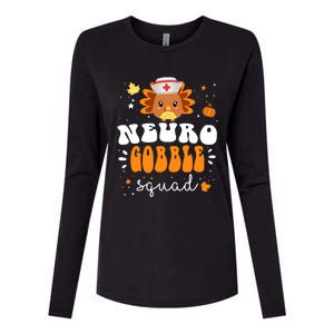 Neurology Turkey Matching Neuro Gobble Squad Thanksgiving Great Gift Womens Cotton Relaxed Long Sleeve T-Shirt