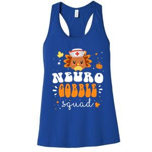 Neurology Turkey Matching Neuro Gobble Squad Thanksgiving Great Gift Women's Racerback Tank