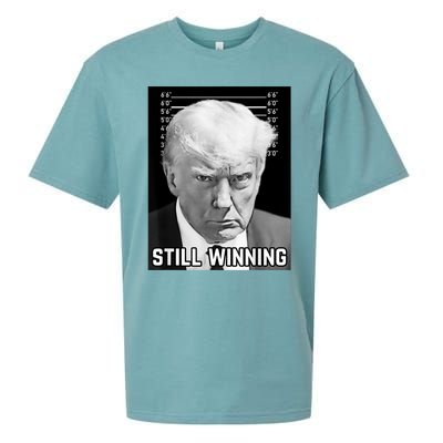 New Trump Mug Shot Still Winning Donald Trump 2024 Sueded Cloud Jersey T-Shirt