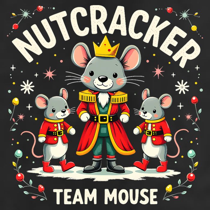 Nutcracker Team Mouse Christmas Ballet Gift Merry Christmas 7 Panel Mesh Trucker Snapback Hat