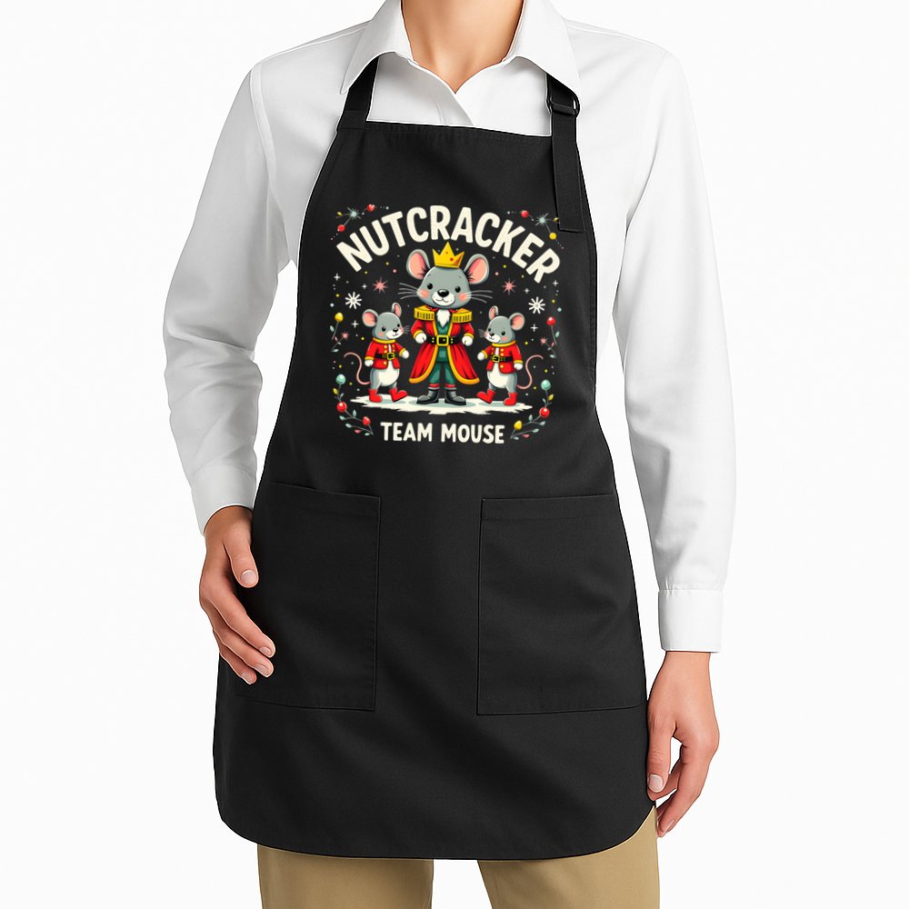 Nutcracker Team Mouse Christmas Ballet Gift Merry Christmas Apron