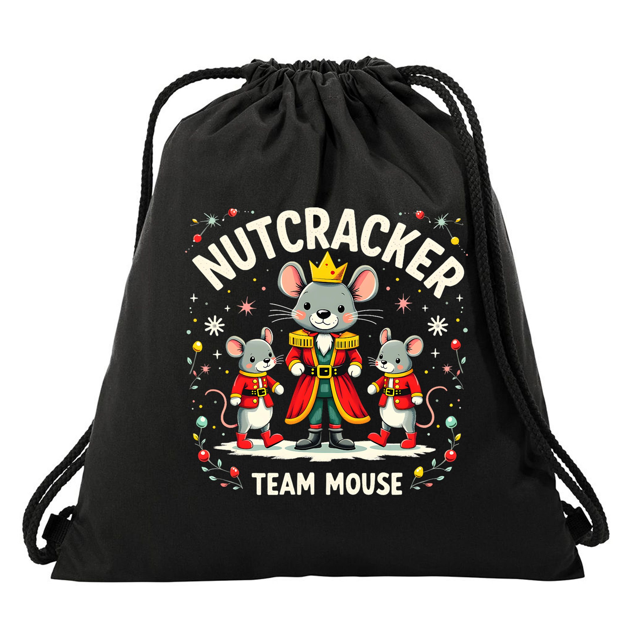 Nutcracker Team Mouse Christmas Ballet Gift Merry Christmas Drawstring Bag