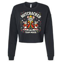 Nutcracker Team Mouse Christmas Ballet Gift Merry Christmas Cropped Pullover Crew