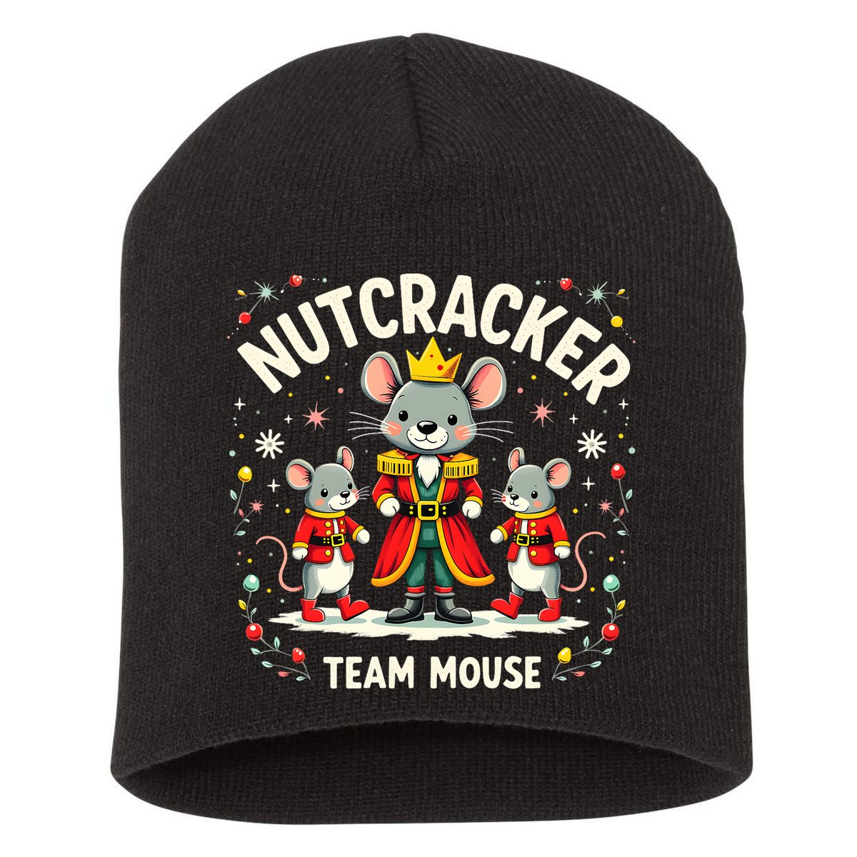 Nutcracker Team Mouse Christmas Ballet Gift Merry Christmas Short Acrylic Beanie