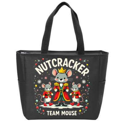 Nutcracker Team Mouse Christmas Ballet Gift Merry Christmas Zip Tote Bag