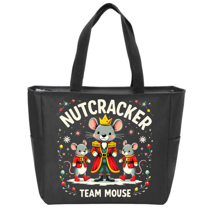 Nutcracker Team Mouse Christmas Ballet Gift Merry Christmas Zip Tote Bag