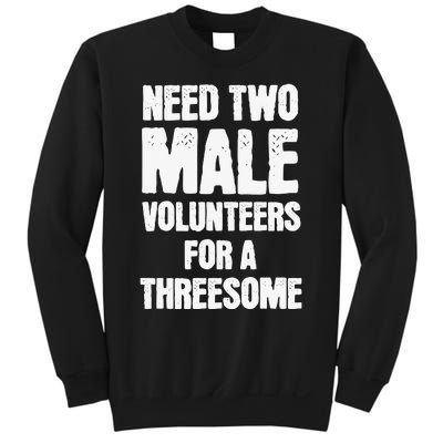 Need Two Male Volunteers For A Threesome Sweatshirt