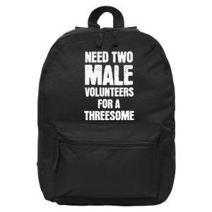 Need Two Male Volunteers For A Threesome 16 in Basic Backpack