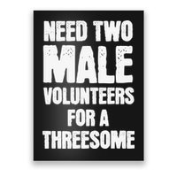 Need Two Male Volunteers For A Threesome Poster
