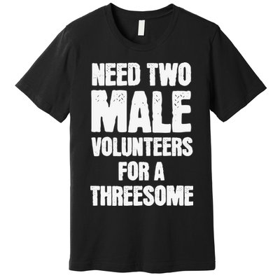Need Two Male Volunteers For A Threesome Premium T-Shirt