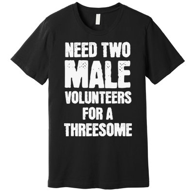 Need Two Male Volunteers For A Threesome Premium T-Shirt