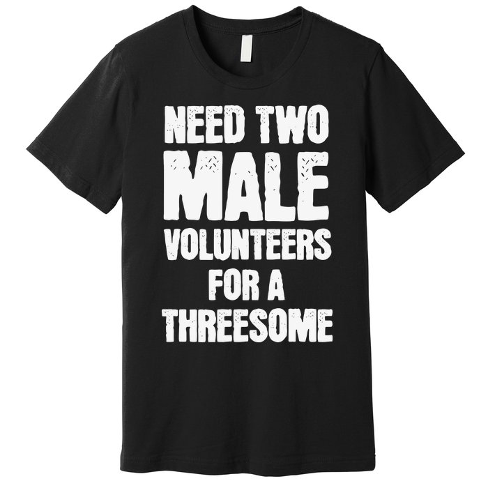 Need Two Male Volunteers For A Threesome Premium T-Shirt