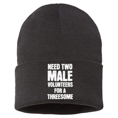 Need Two Male Volunteers For A Threesome Sustainable Knit Beanie