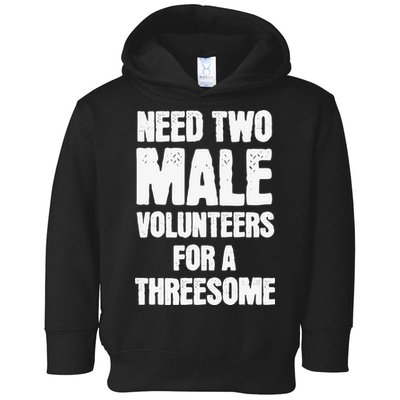 Need Two Male Volunteers For A Threesome Toddler Hoodie