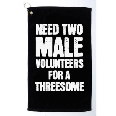 Need Two Male Volunteers For A Threesome Golf Towel