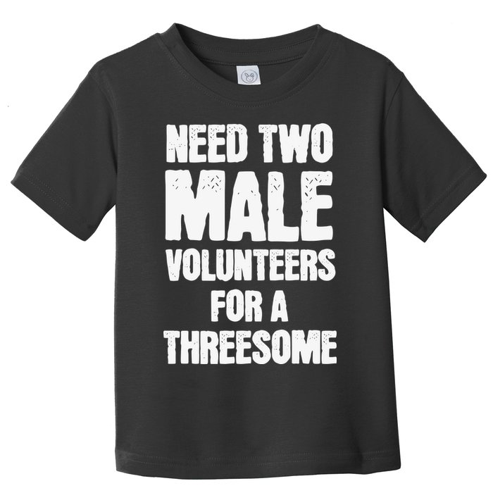 Need Two Male Volunteers For A Threesome Toddler T-Shirt
