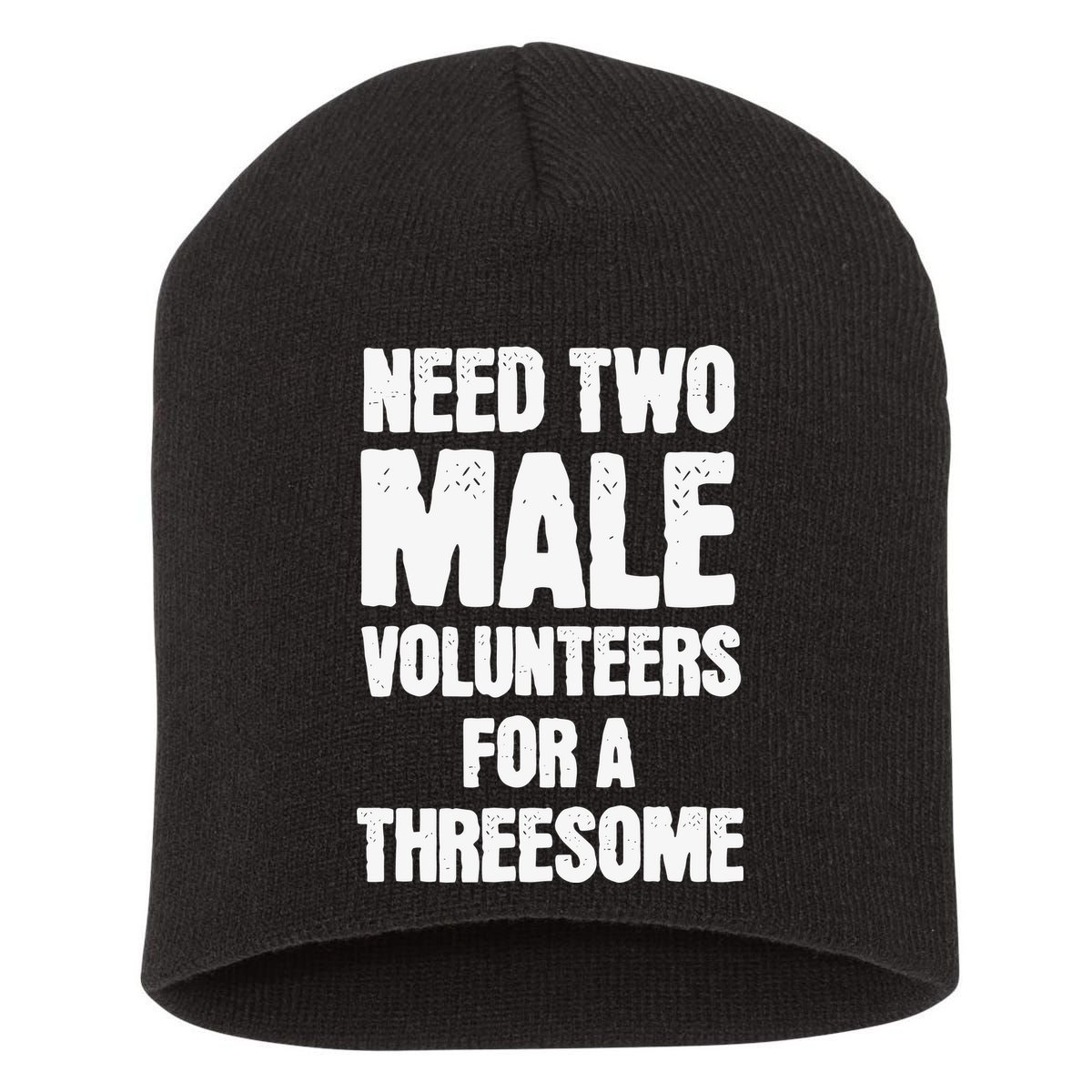 Need Two Male Volunteers For A Threesome Short Acrylic Beanie