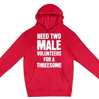 Need Two Male Volunteers For A Threesome Premium Pullover Hoodie